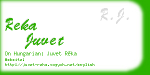 reka juvet business card